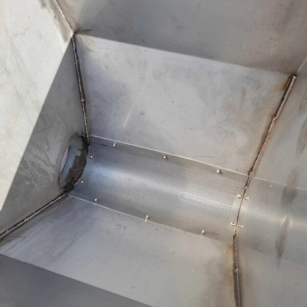 A close up of a Stainless Steel Grain Spawn Tank, used as a Soak Tank for Grain Spawn.